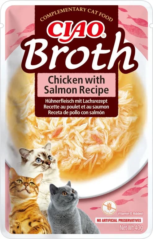 INABA CAT CIAO BROTH CHICKEN WITH SALMON Przysmak dla kota 40 g