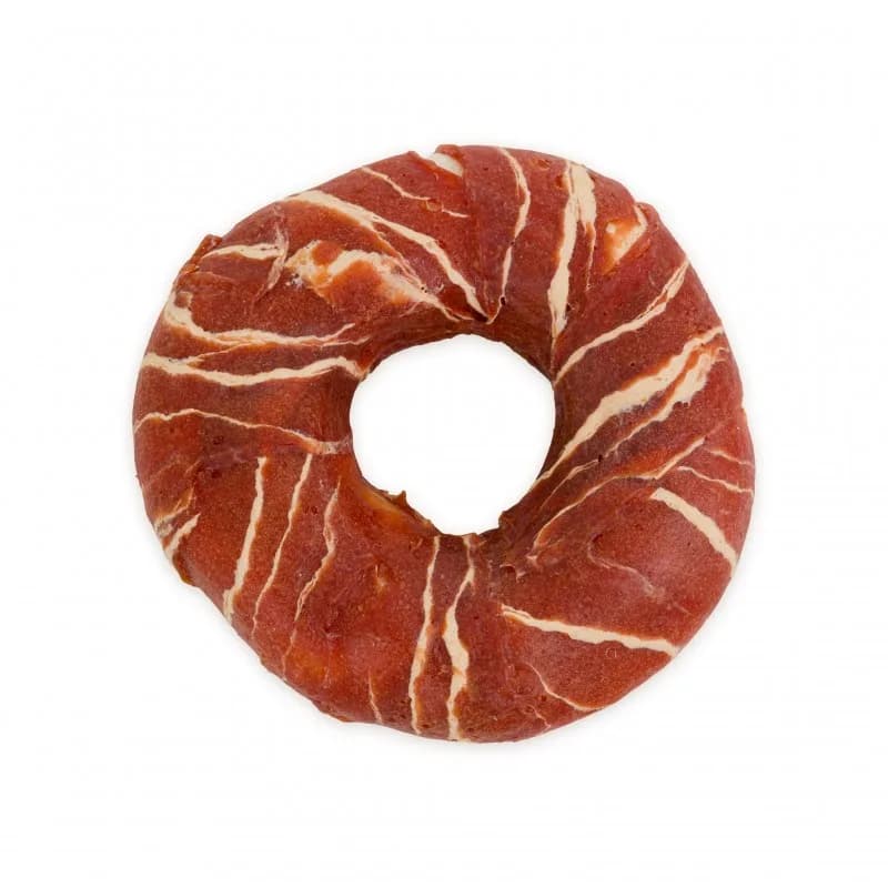 Hau&Miau przysmak dla psa, donaty ze skóry owinięte kaczką marmurkową, 7-8 cm, 500 g