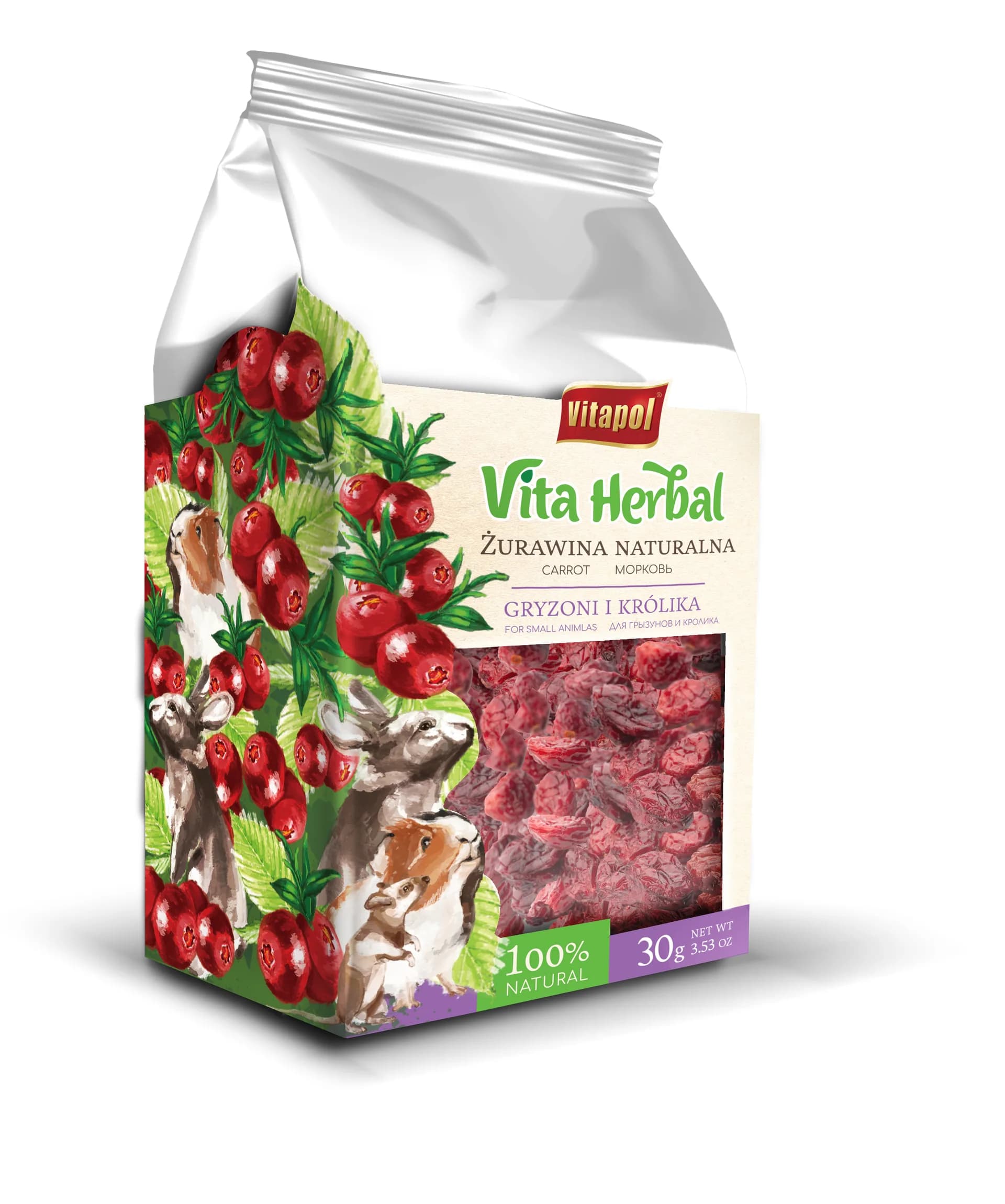 Vitapol Vita Herbal Żurawina naturalna dla gryzoni i królika 30 g