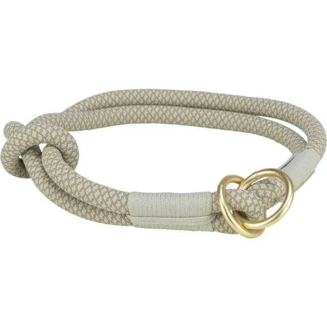 Trixie Soft Rope obroża półzaciskowa dla psa szara/jasnoszara