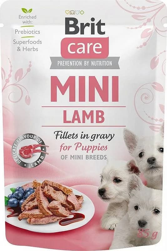 Brit Care Mini Puppy Lamb filety z jagnięciną w sosie karma mokra dla szczeniąt 85 g