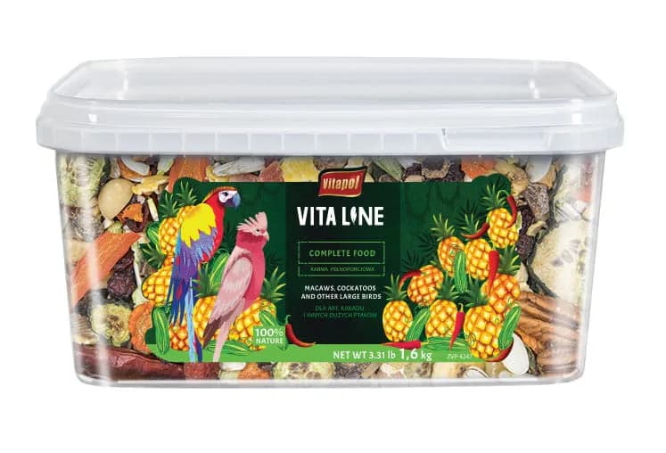 Vitapol Vitaline Karma pełnoporcjowa dla ary kakadu papug 1,6 kg