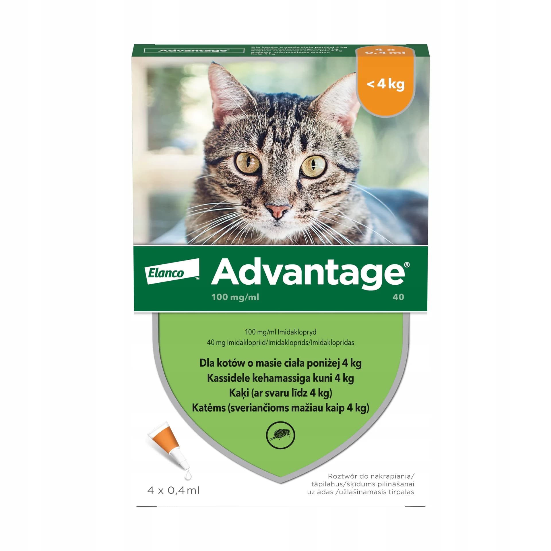Elanco advantage dla kota 0,4 ml (do 4 kg)