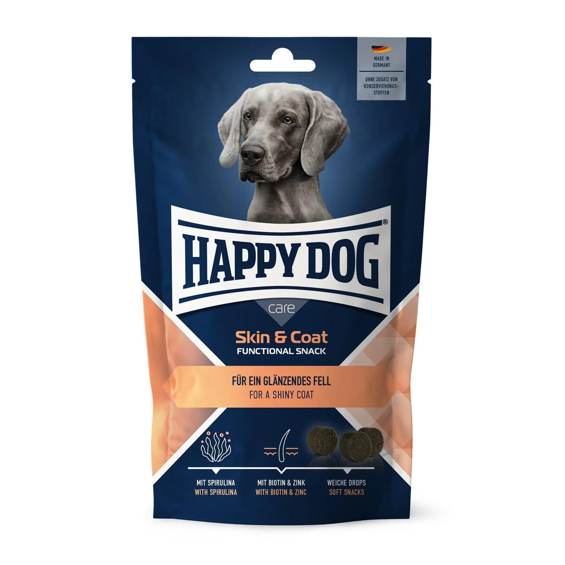 Happy Dog Care Snack Skin & Coat przysmak dla psów 100 g
