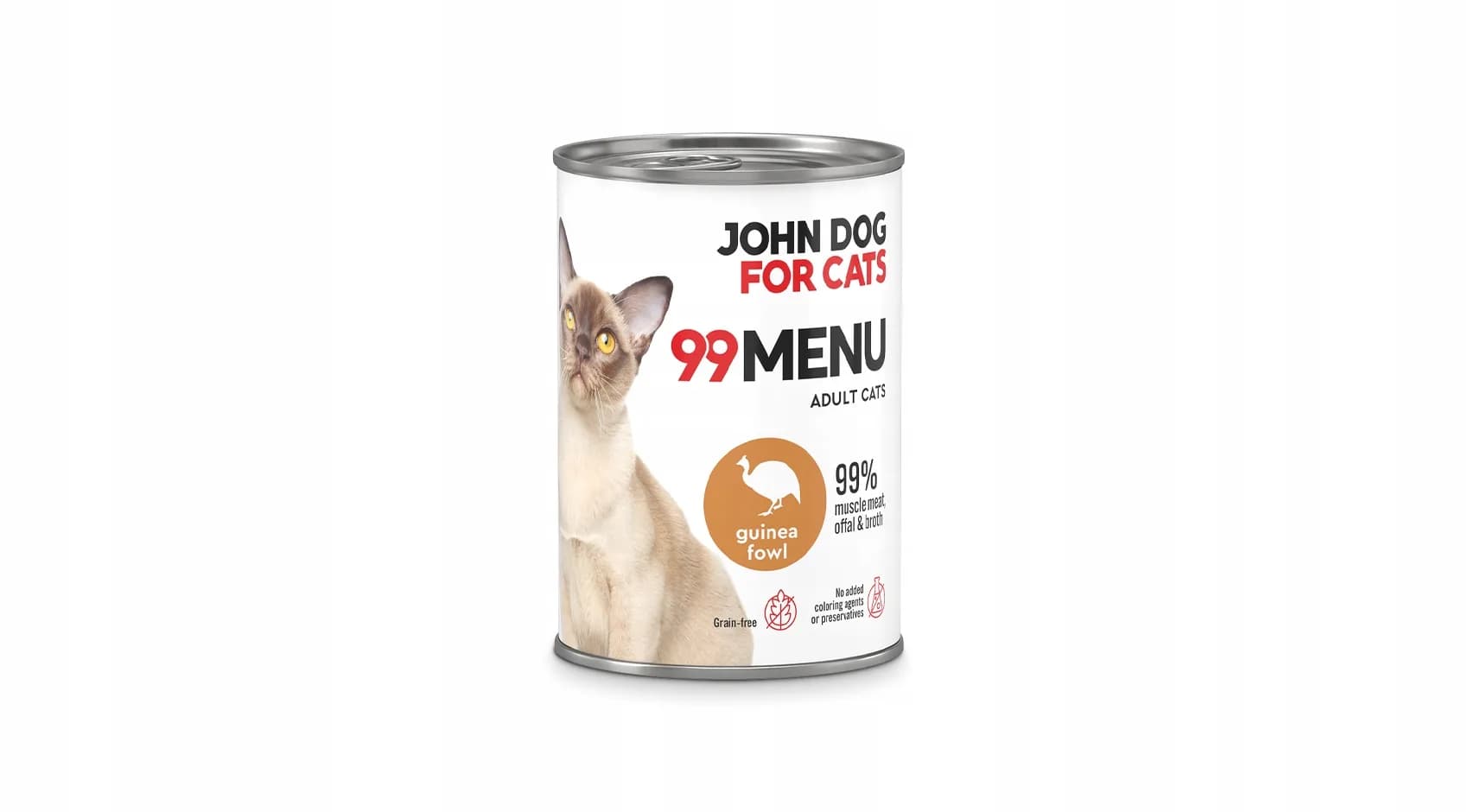 John Dog for Cats 99 MENU karma mokra z kurczakiem i perliczką dla dorosłych kotów 400 g