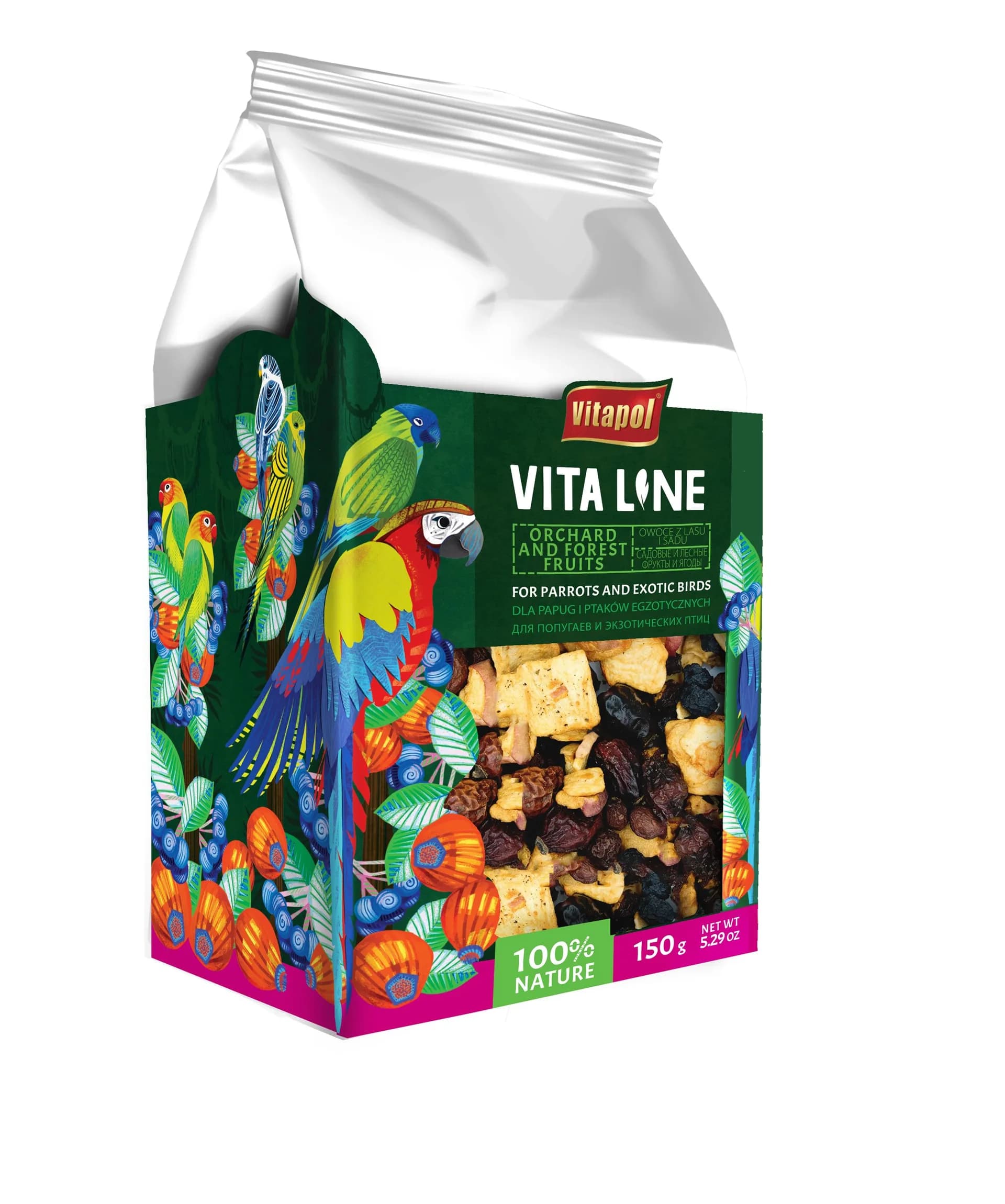 Vitapol Vitaline Owoce lasu i sadu dla papug i ptaków egzotycznych 150 g
