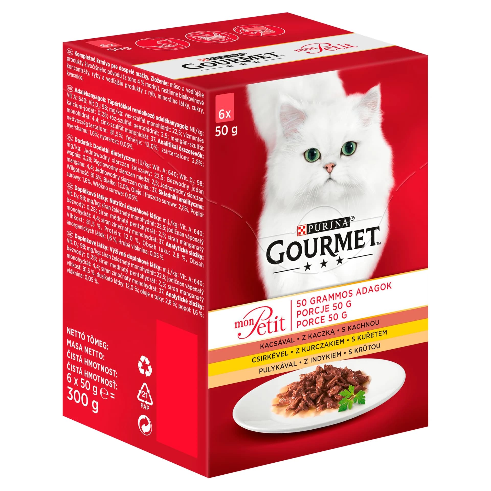 Purina GOURMET Mon Petit mix drobiowy 6 × 50 g