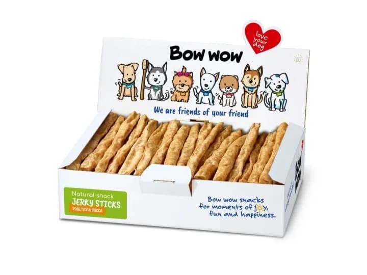 Bow Wow Super Natural Jerky Sticks paluszki z drobiem i juką 50 szt.