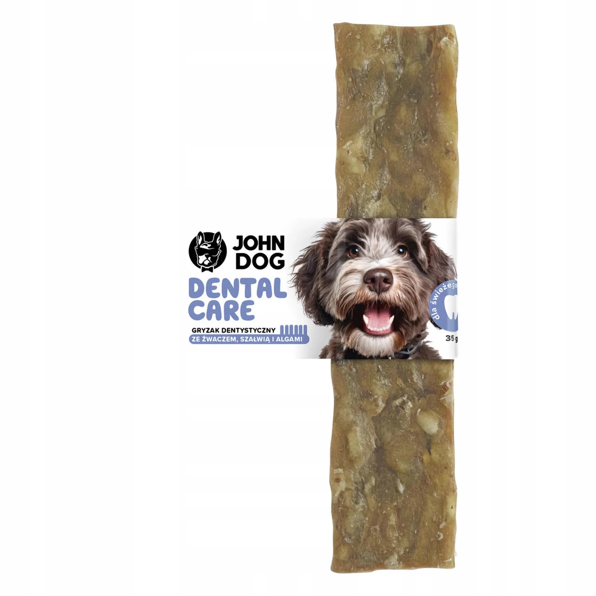 Dental Care gryzak dentystyczny ze żwaczem wołowym szałwią i algami 35 g, 12 cm