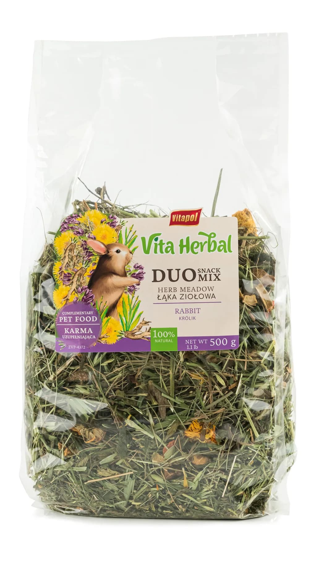 Vitapol Vita Herbal Duo Snack mix łąka ziołowa dla królika 500 g