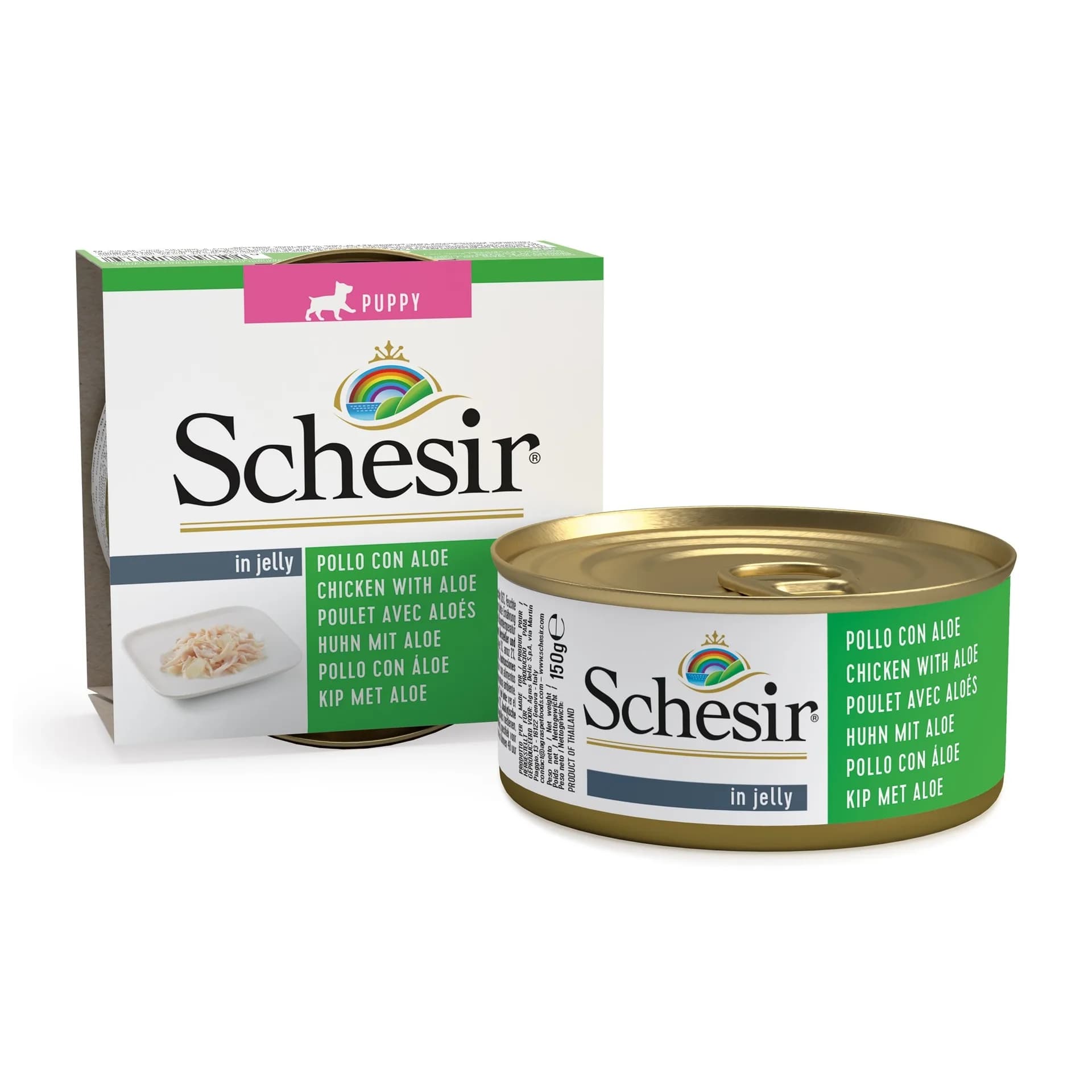Schesir Karma mokra dla szczeniąt kurczak z aloesem 150 g