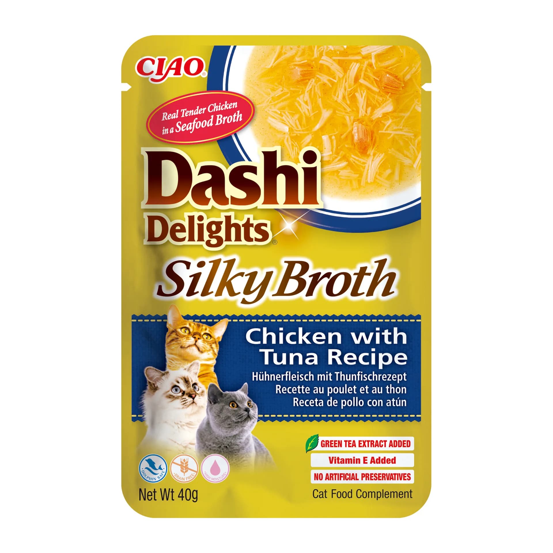 INABA CAT DASHI DELIGHTS SILKY CHICKEN TUNA 40 g