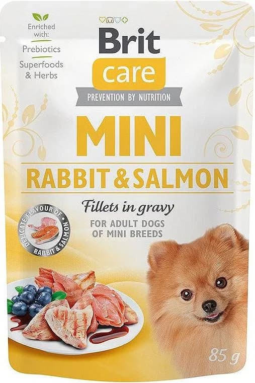 Brit Care Mini Rabbit & Salmon filety z królikiem i łososiem w sosie karma mokra dla psa 85 g