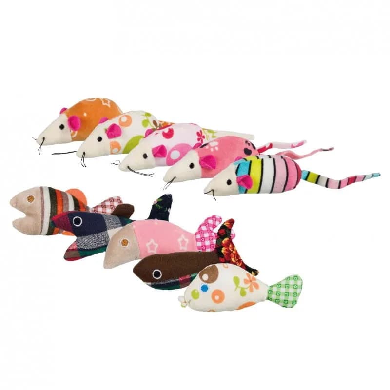 Trixie, Myszy I Ryby, Plusz/Tkanina, 9-12 cm dla kota