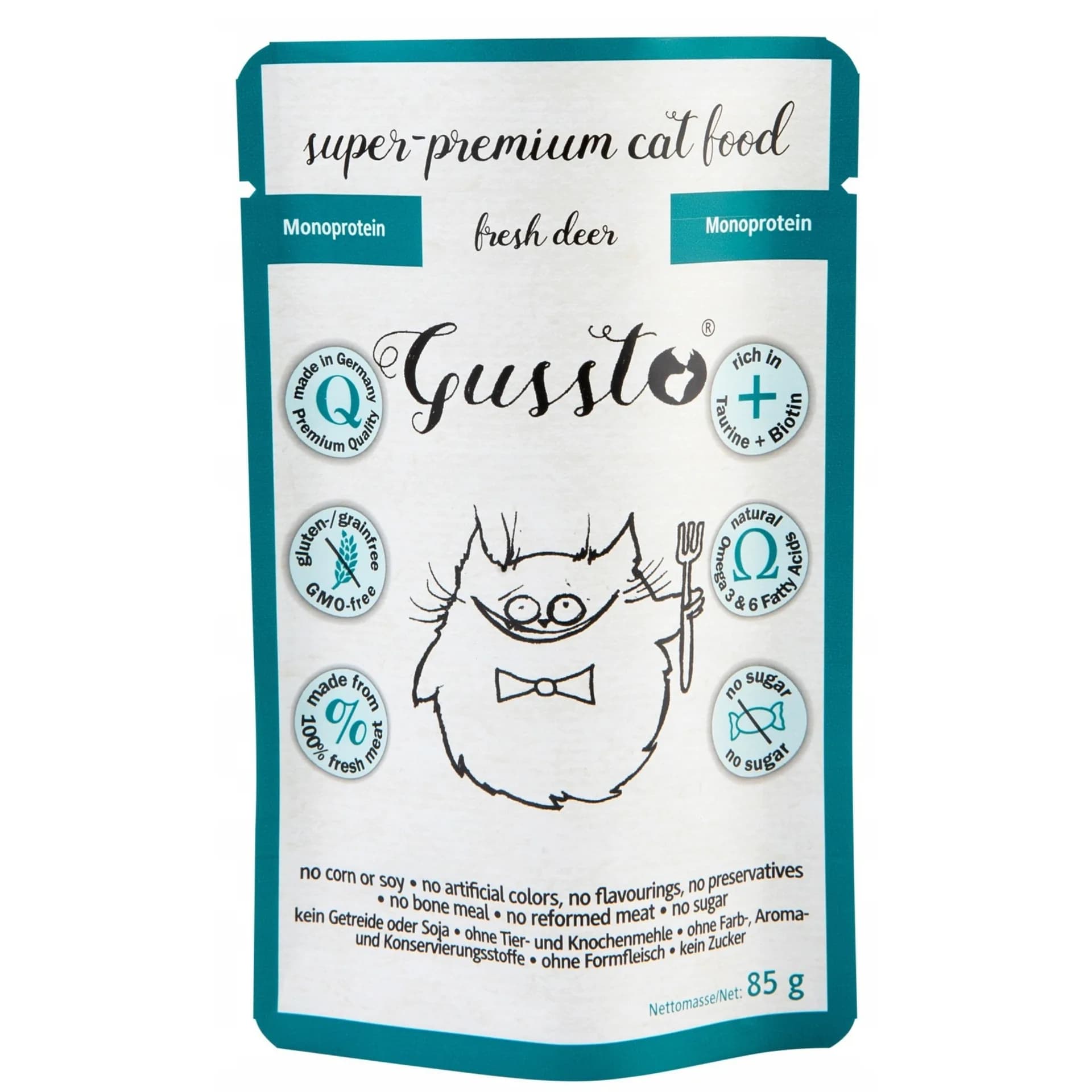 GUSSTO FRESH DEER - ŚWIEŻY JELEŃ dla kota saszetka 85 g