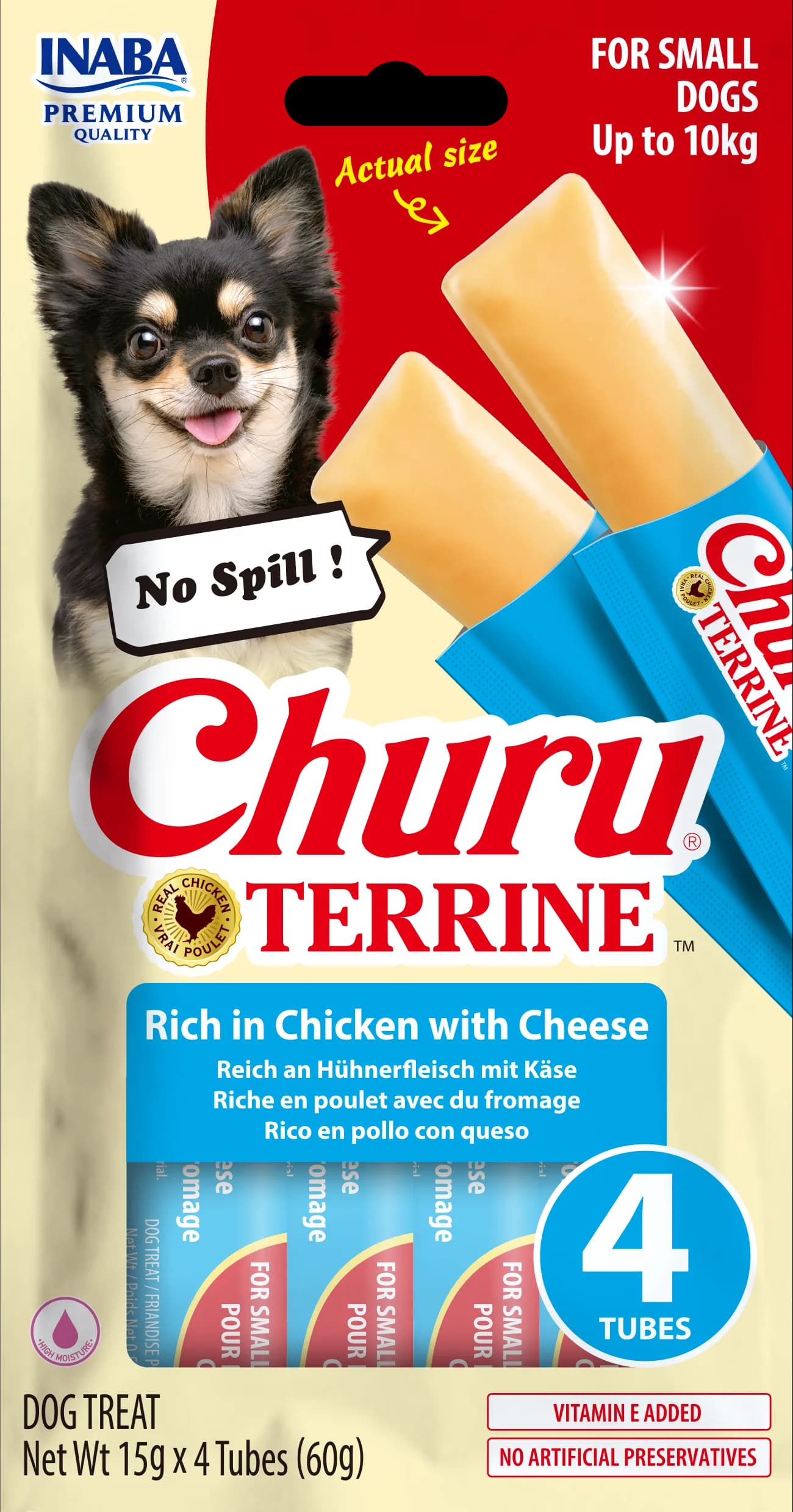 INABA DOG CHURU TERRINE S CHICKEN&CHEESE 4X15(60 g)