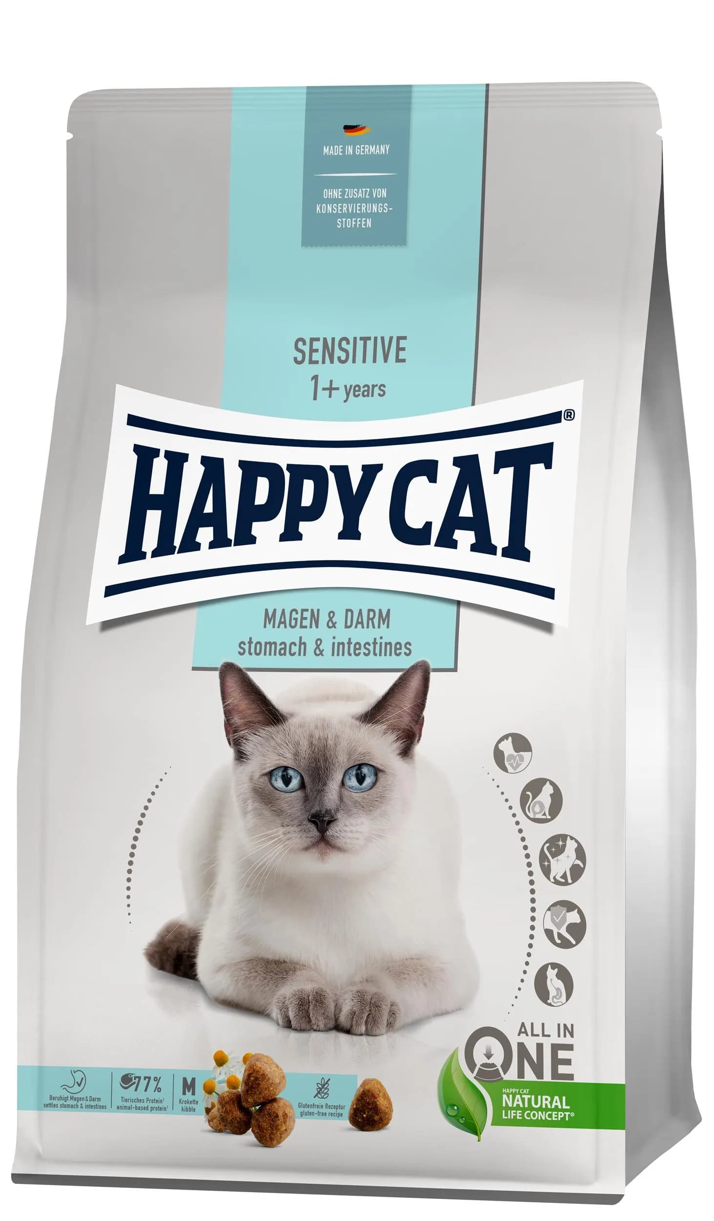 Happy Cat Sensitive Stomach & Intestines sucha karma dla dorosłych kotów o wrażliwym układzie pokarmowym