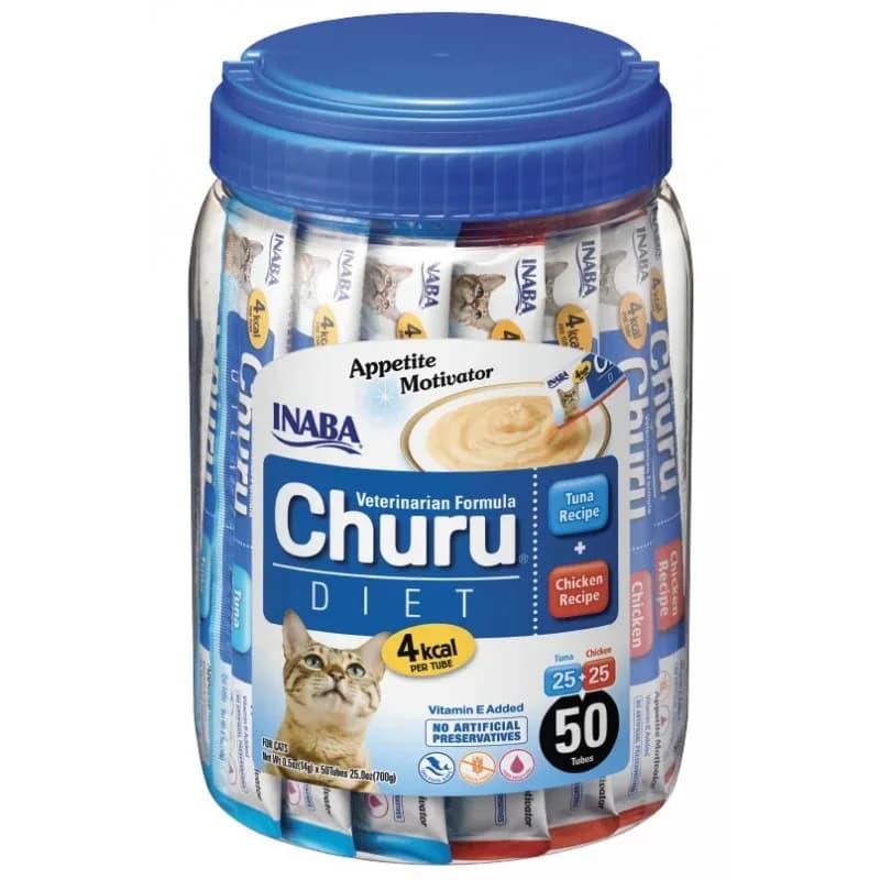 INABA CAT CHURU DIET TUNA/CHICKEN 50 × 14 g
