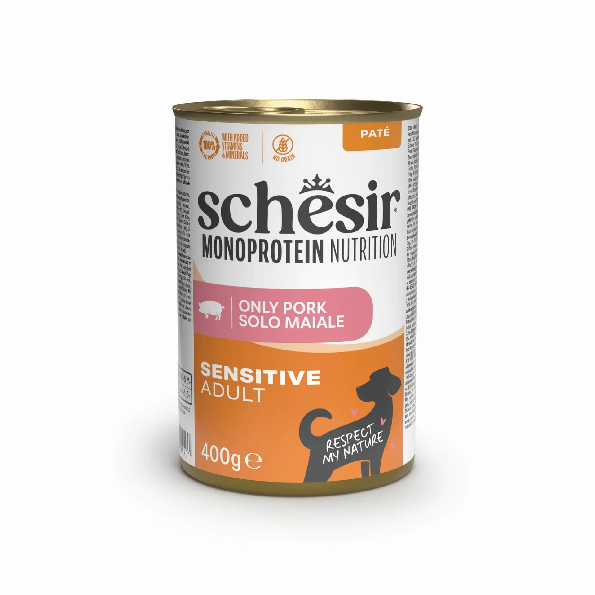 Schesir Monoprotein Nutrition Wieprzowina karma mokra dla psa 400 g