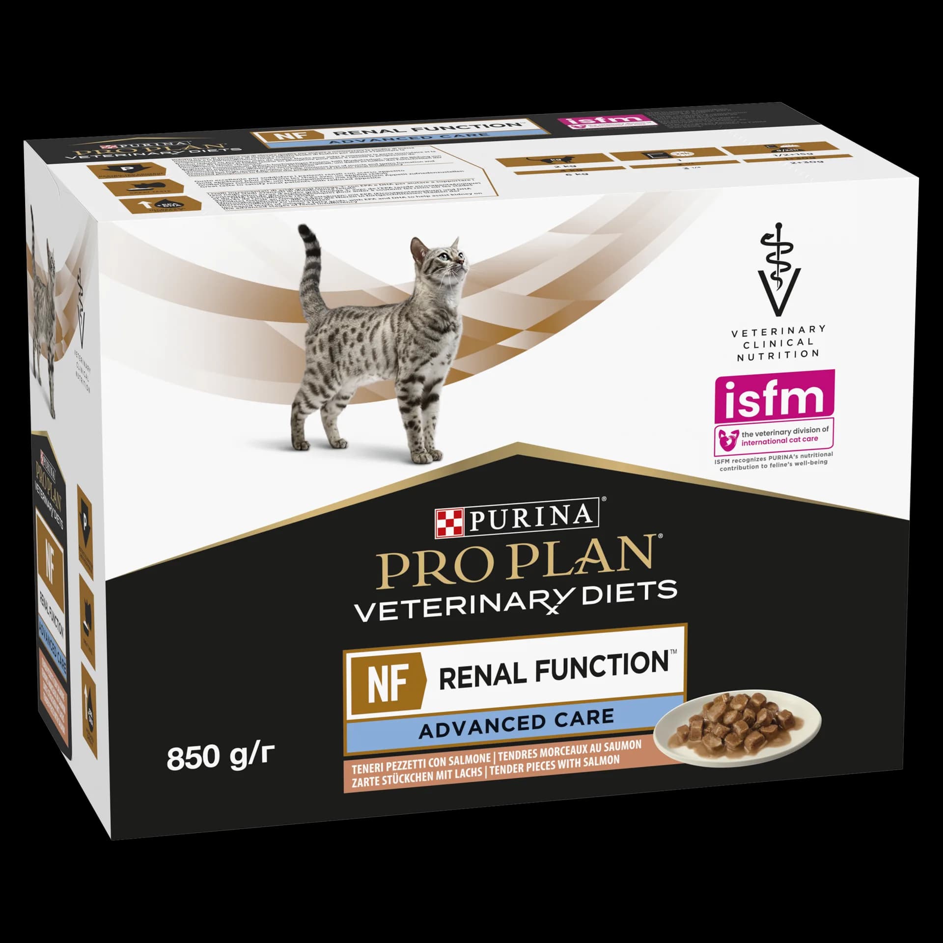 PRO PLAN Veterinary Diets NF Renal Function Karma dla kotów Łosoś 10 × 85 g