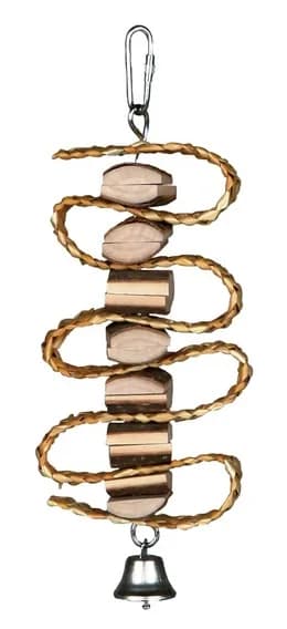 Zabawka ze słomą i dzwonkiem "Natural Living" 21 cm