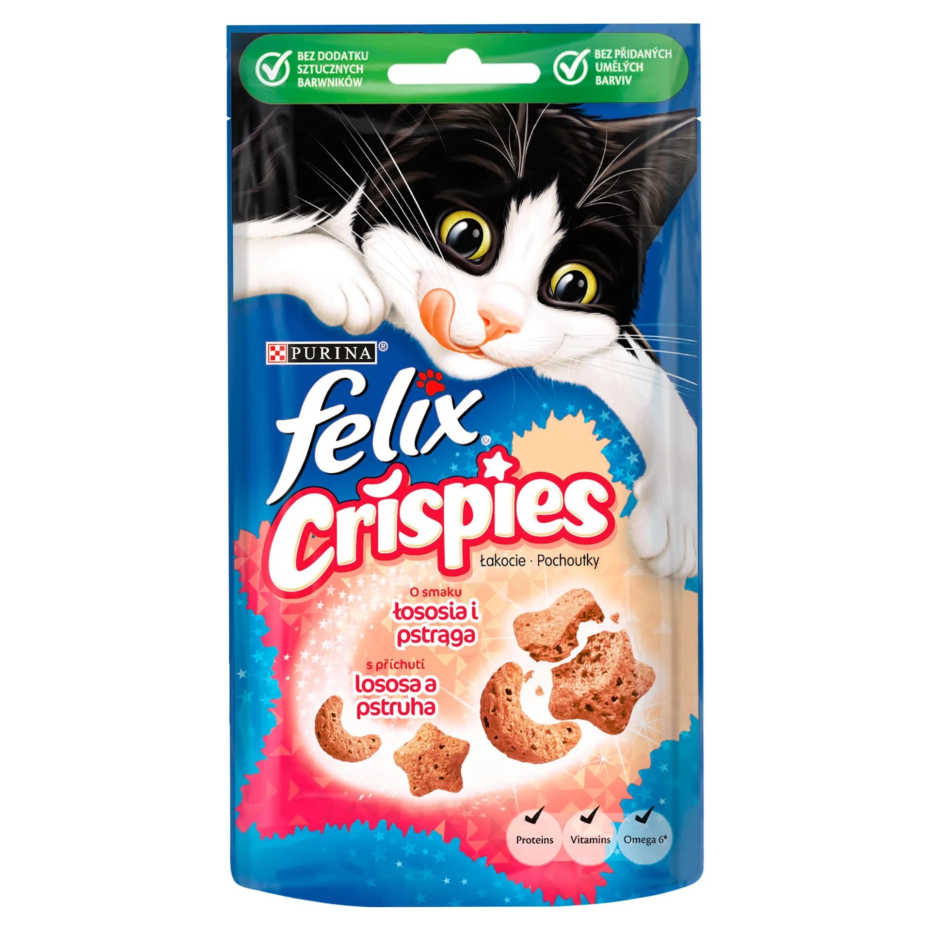 Przysmak FELIX CRISPIES o smaku łososia i pstrąga 45 g