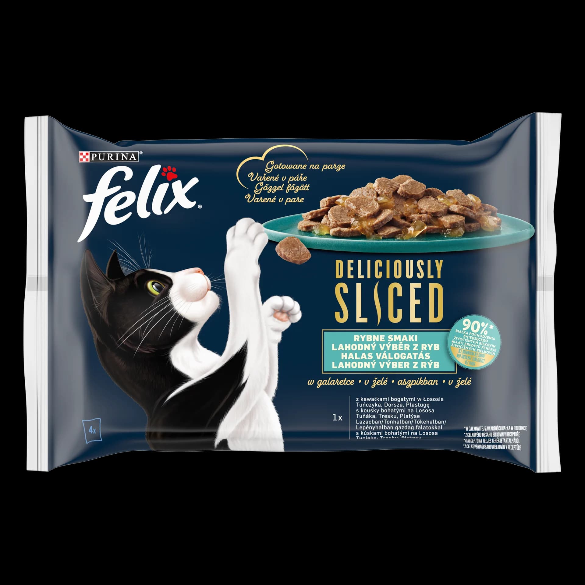 FELIX DELICIOUSLY SLICED Rybne Smaki (4 × 80 g)