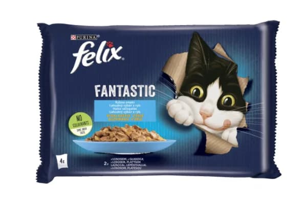FELIX FANTASTIC Saszetki dla kota Łosoś Płastuga 4 × 85 g