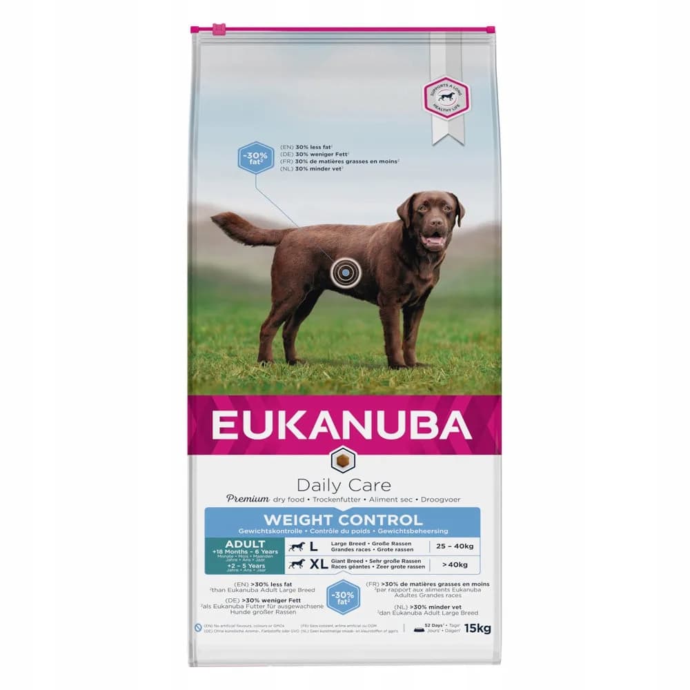 Eukanuba Dog Dry Weight Control Adult Large Breeds Chicken Bag 15 kg