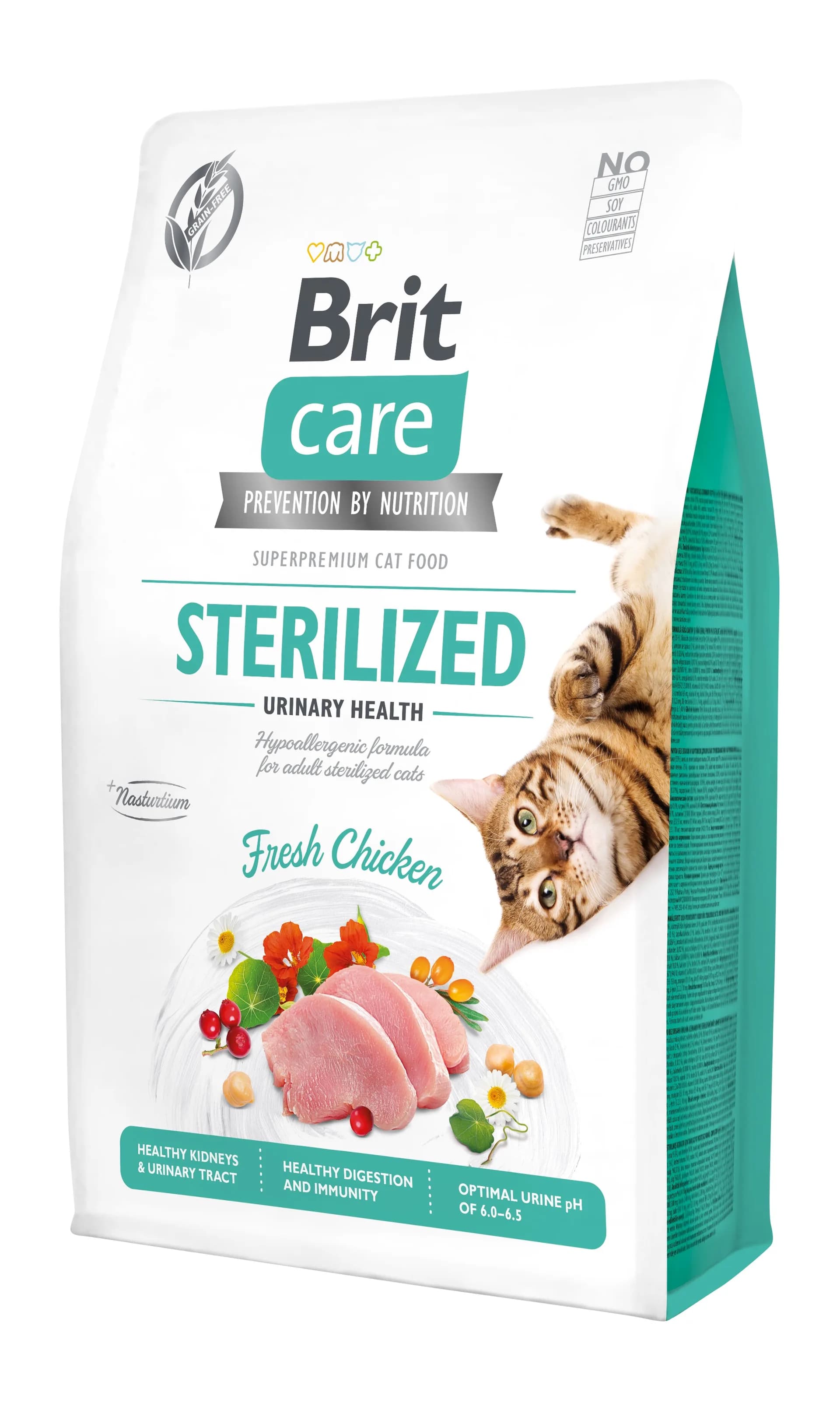 Brit Care Cat Grain Free Sterilized Urinary Health Fresh Chicken sucha karma dla kota z kurczakiem