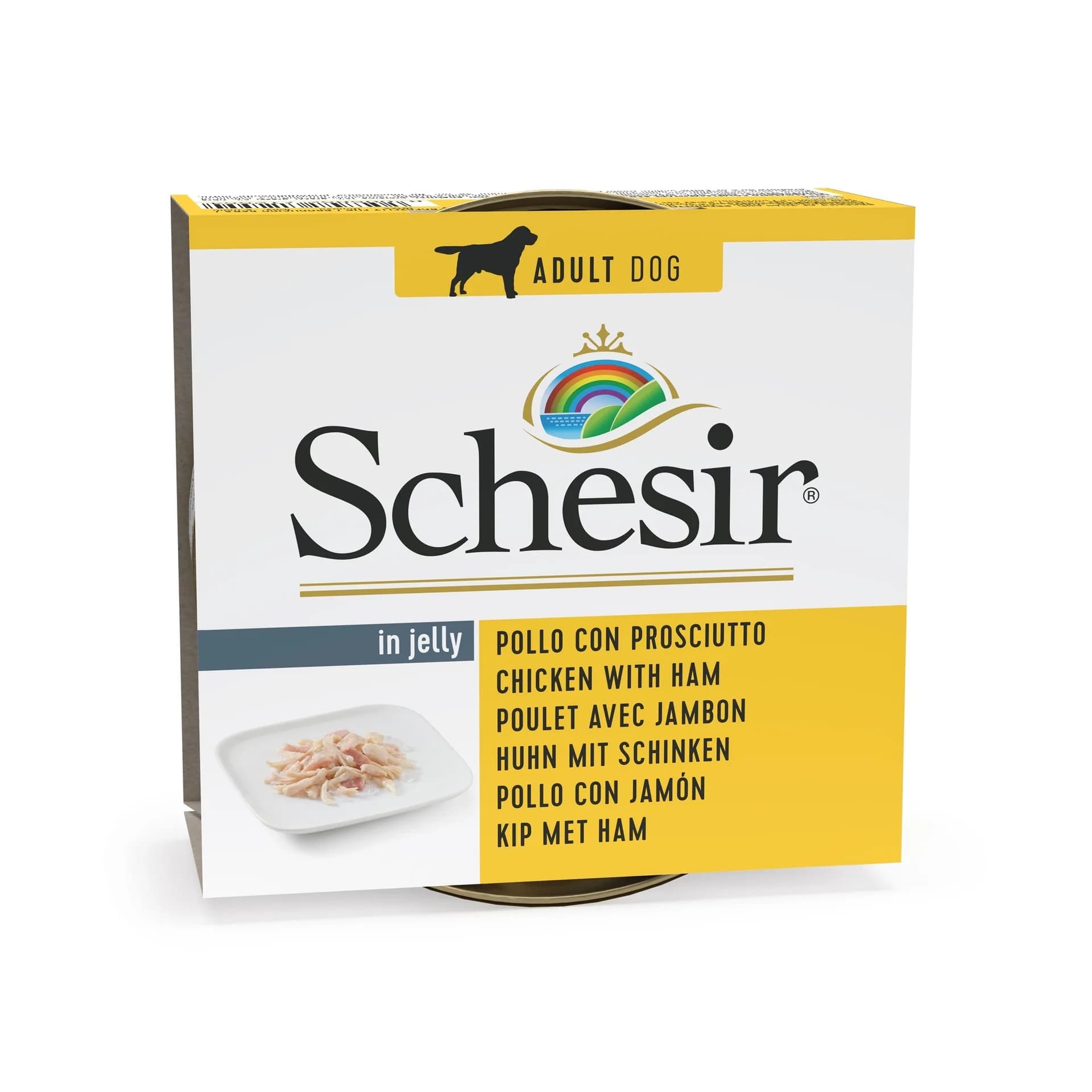 Schesir Karma mokra dla psa kurczak z szynką w galarecie 150 g