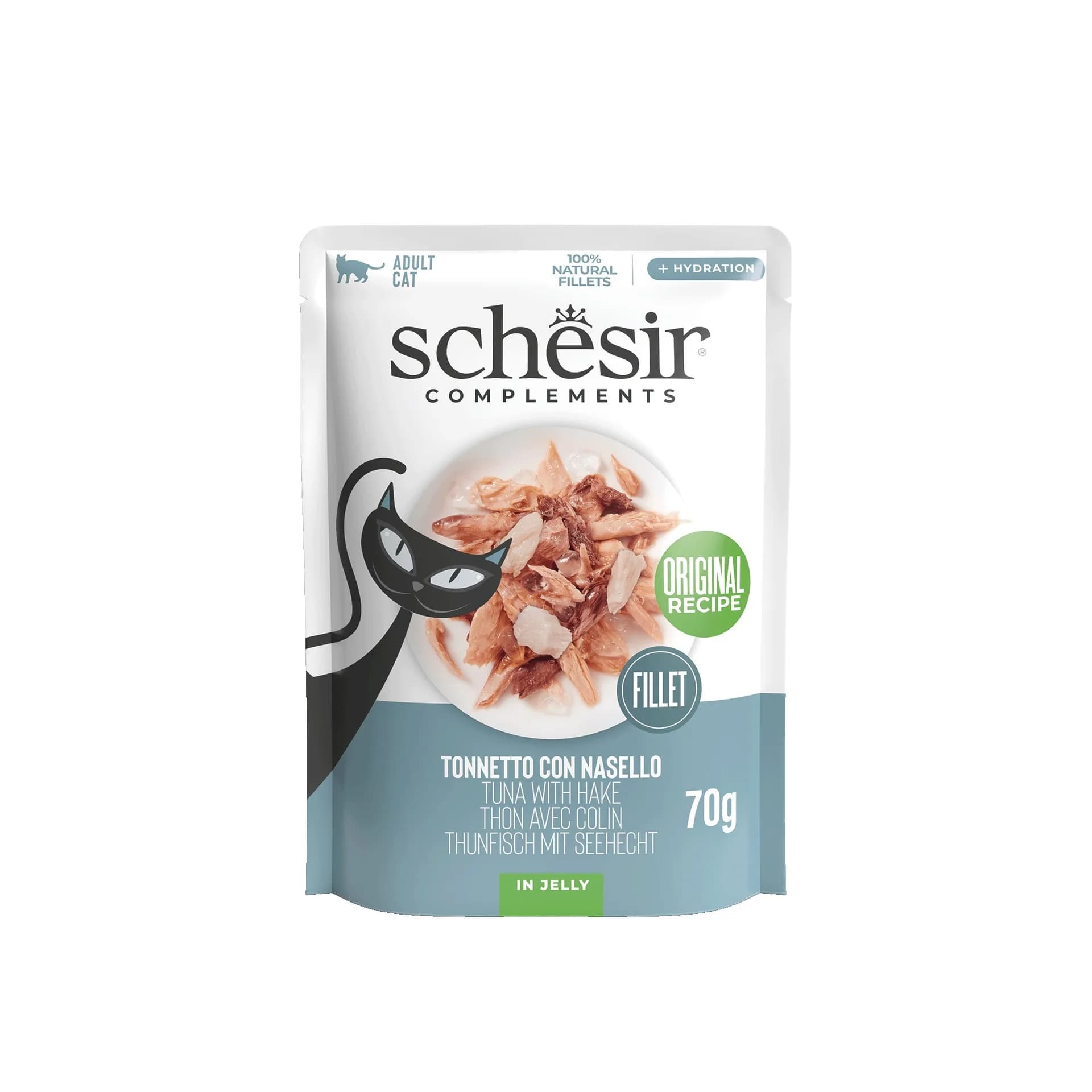 Schesir Complements karma mokra dla kota tuńczyk morszczuk 70 g
