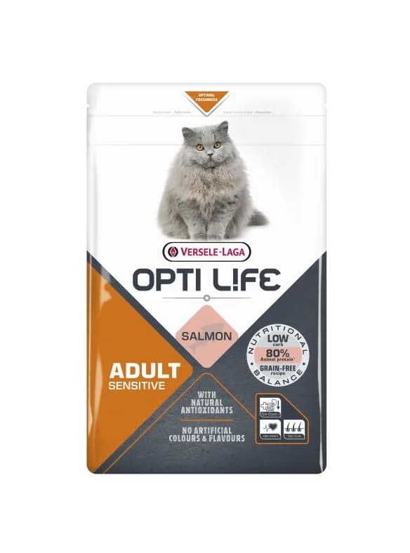 Opti Life Cat Adult Sensitive Salmon karma dla wrażliwych kotów dorosłych - 1/2,5/7,5 kg 1 kg