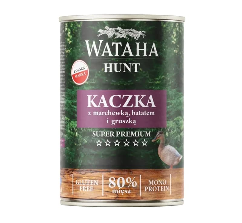 Wataha Hunt Mono Protein 80% Kaczka z Marchewka Batat Gruszka 400 g