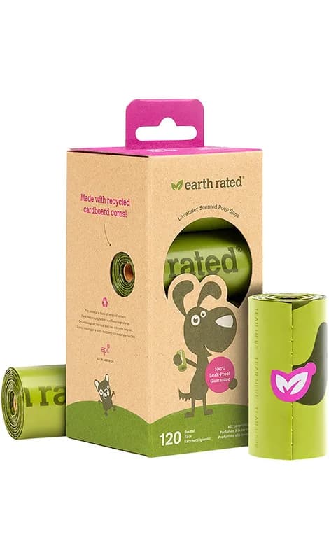 EARTH RATED Lawendowe biodegradowalne woreczki na psie odchody 8 × 15