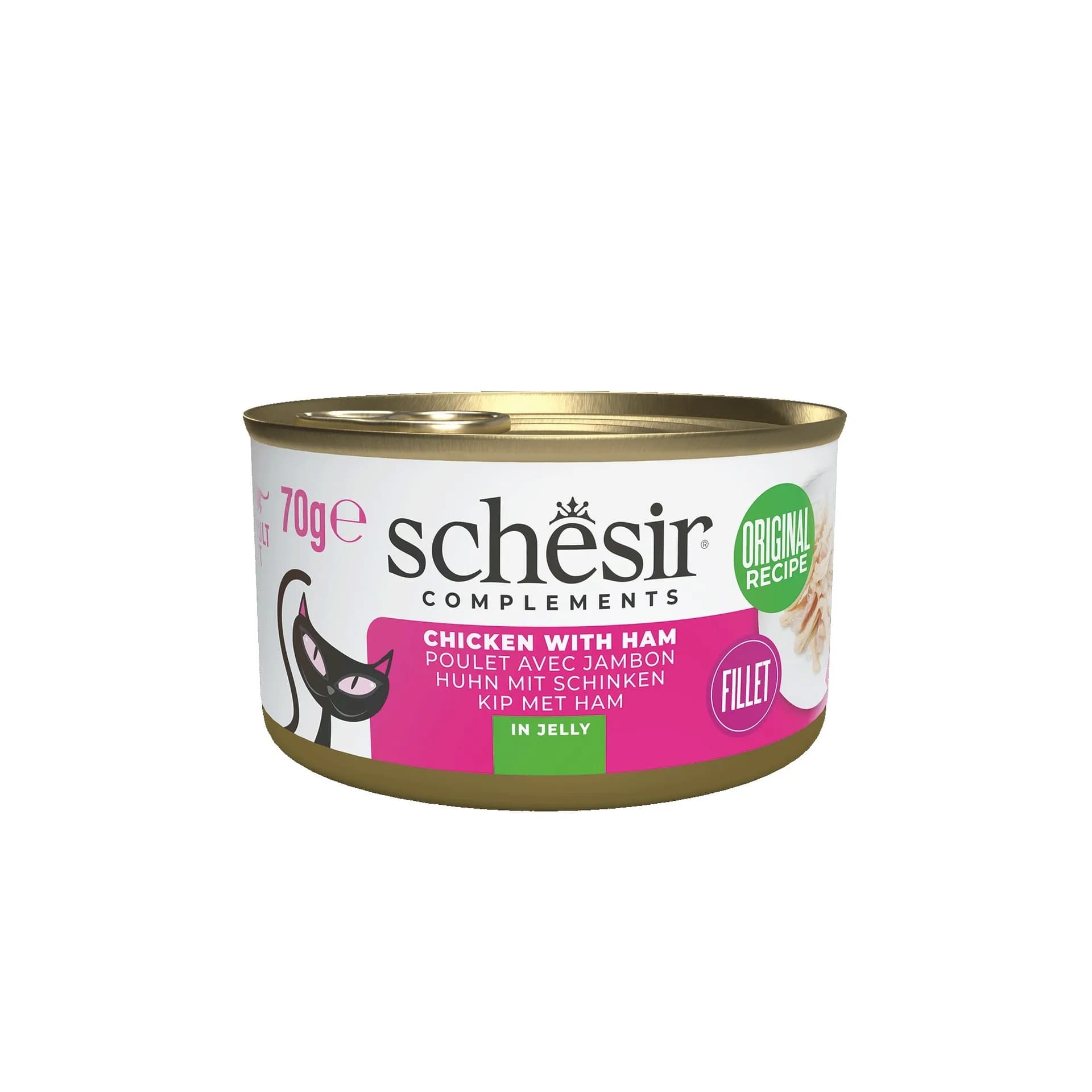 Schesir Complements karma mokra dla kota kurczak z szynką w galarecie 70 g