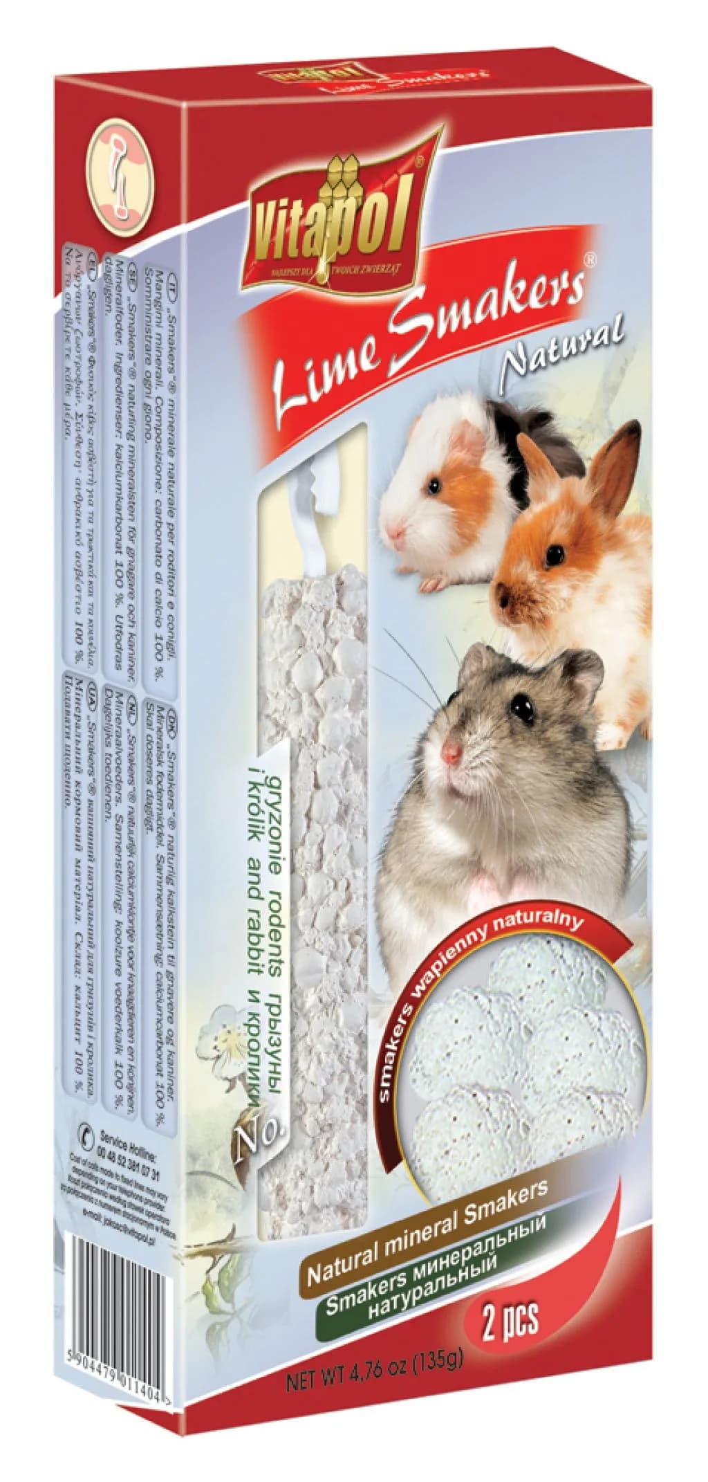 Vitapol Smakers wapienny dla gryzoni i królika 135 g