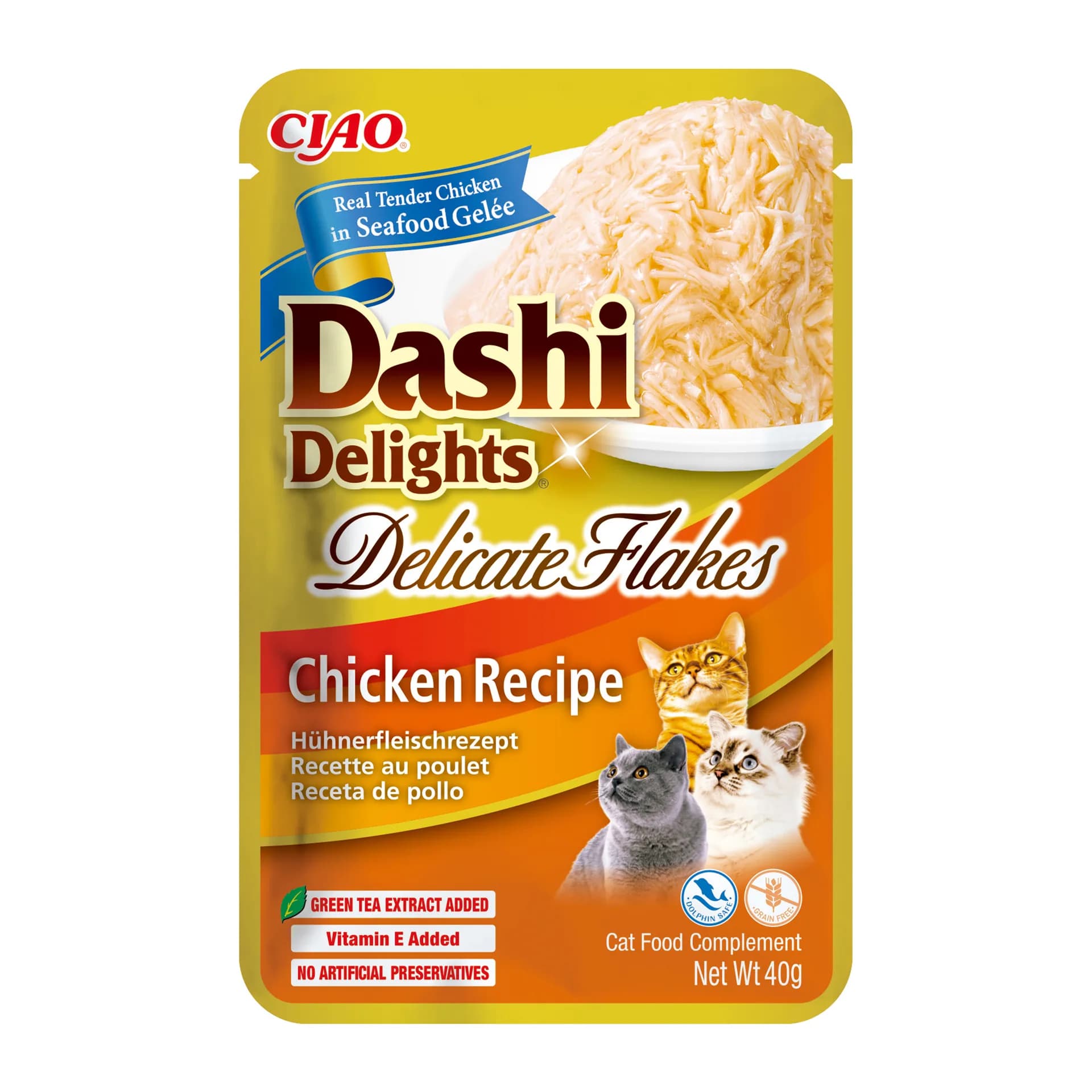 INABA CAT DASHI DELIGHTS FLAKES CHICKEN 40 g