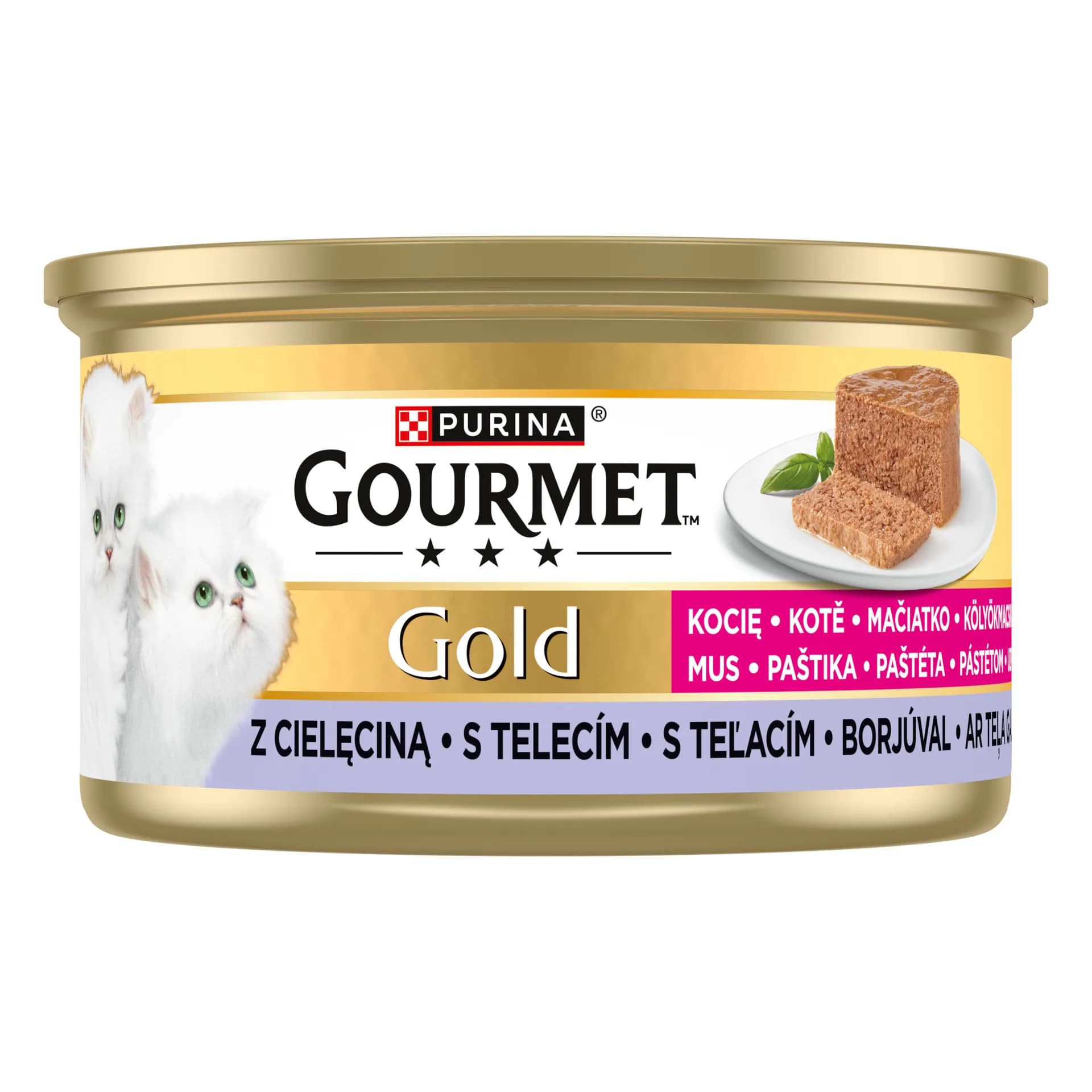 Gourmet Gold Kitten karma mokra z cielęciną w formie musu dla kociąt 85 g