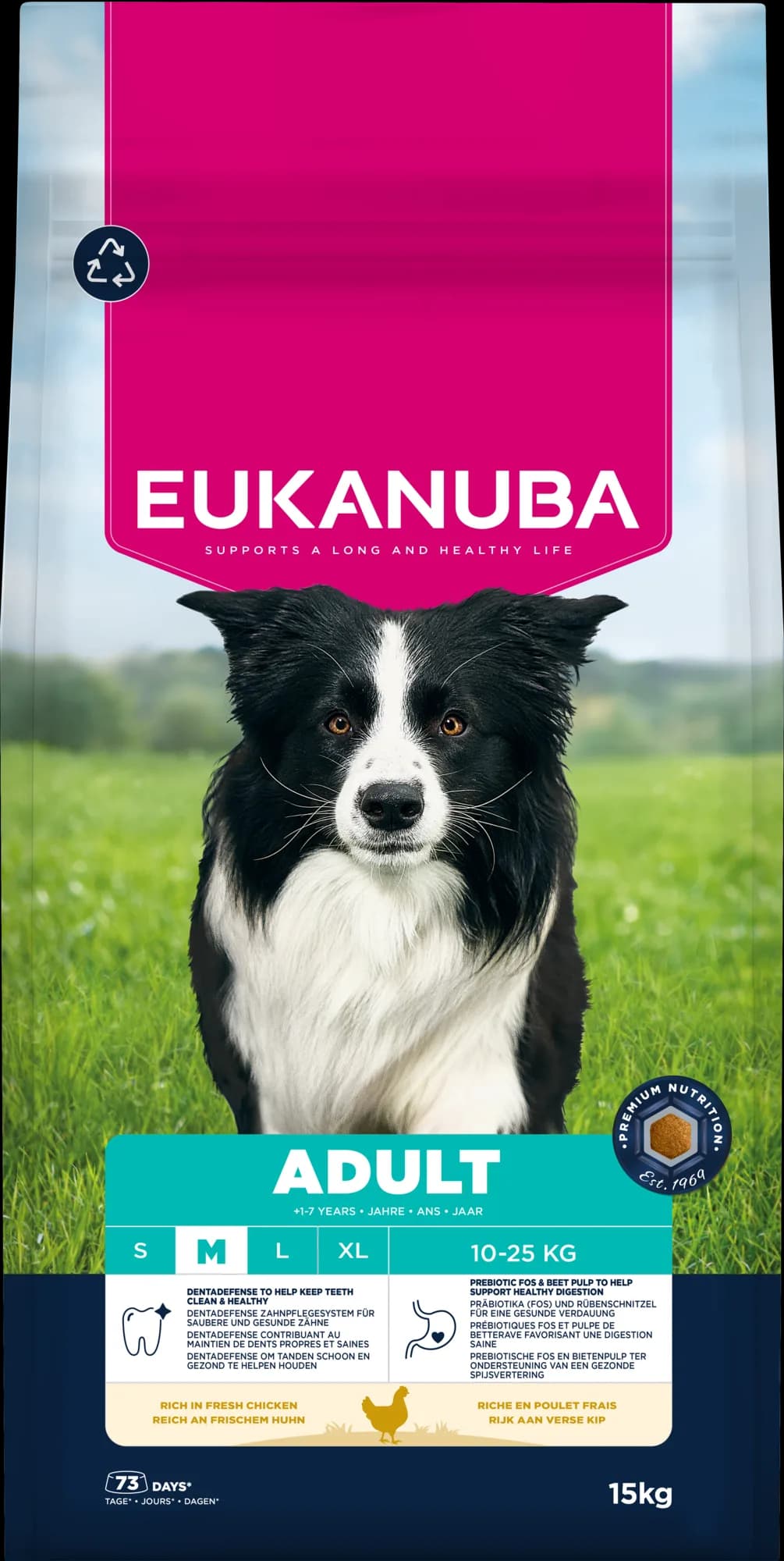 Eukanuba Adult Medium Breed karma sucha z kurczakiem i indykiem dla dorosłych psów średnich ras
