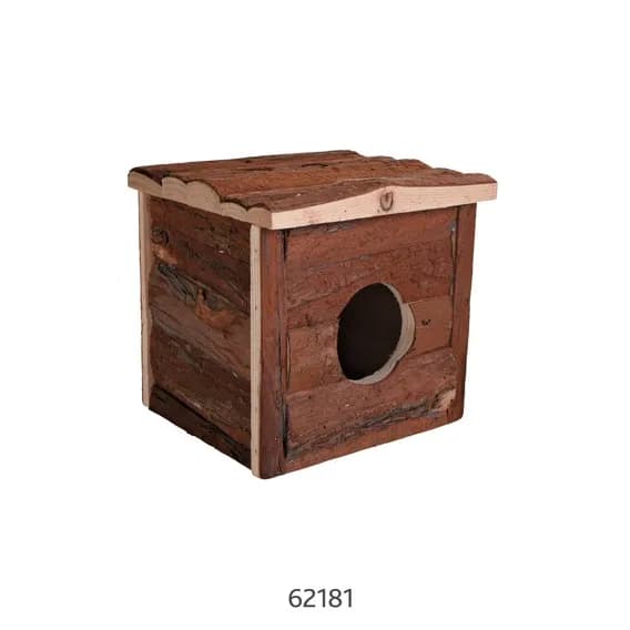 Drewniany domek dla gryzoni Jerrik 15 × 14 × 13 cm