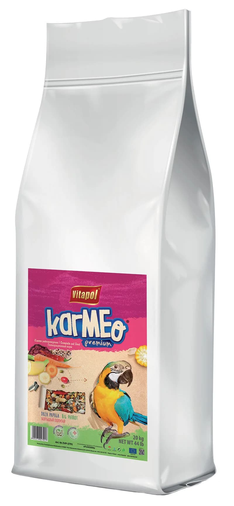 Vitapol Karma pełnoporcjowa dla dużych papug - różna waga 20 kg