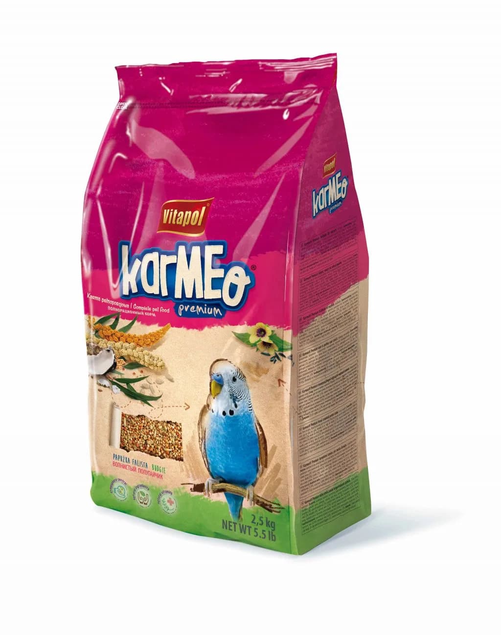 Vitapol Karmeo premium karma pełnoporcjowa dla papużki falistej 2,5 kg