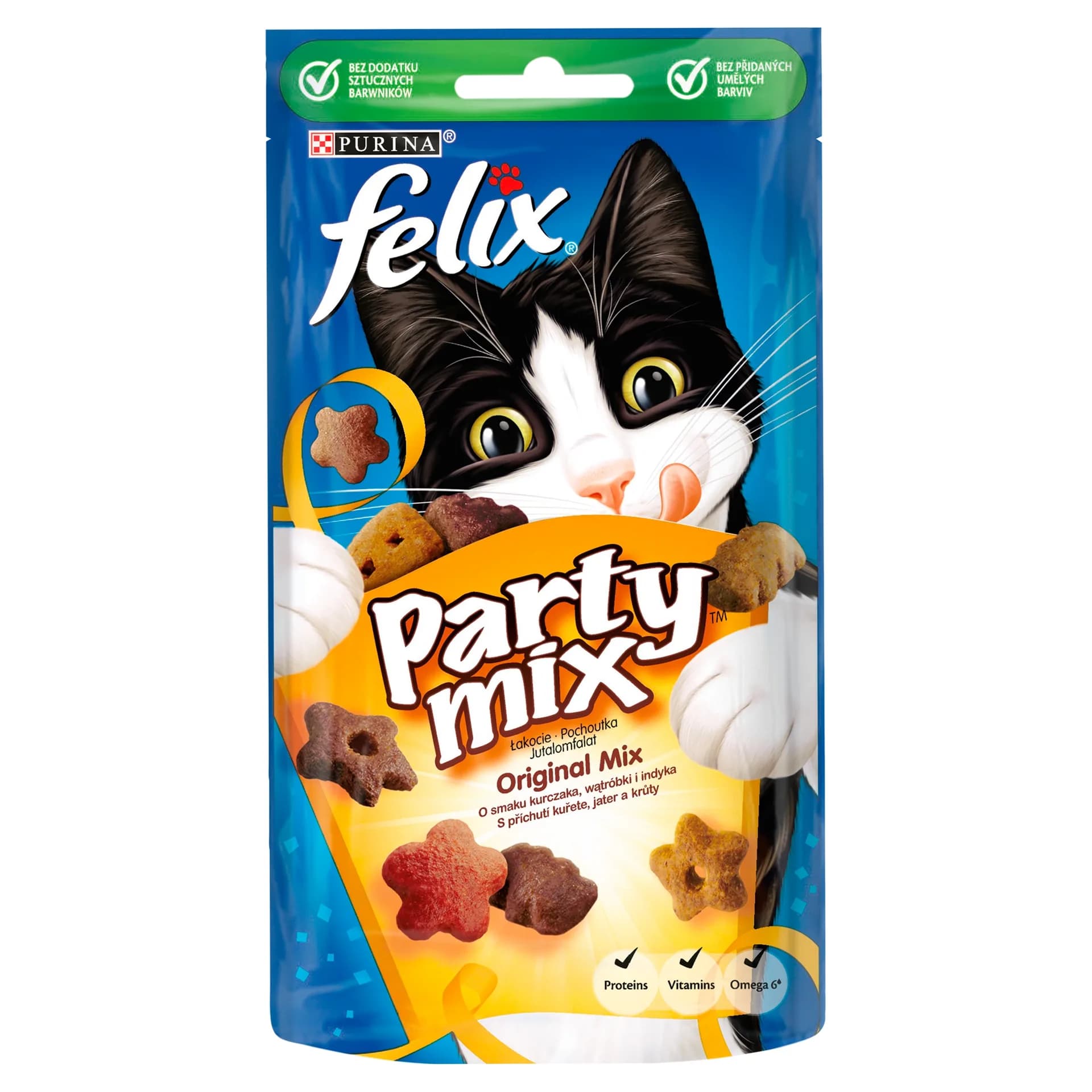Przysmak dla kota FELIX PARTY MIX Original z kurczakiem, wątróbką i indykiem 60 g