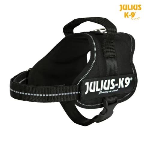 Trixie Szelki Julius-K9® Mini-Mini/ Mini dla młodych psów - różne rozmiary i kolory Czarny / Mini-Mini/ S