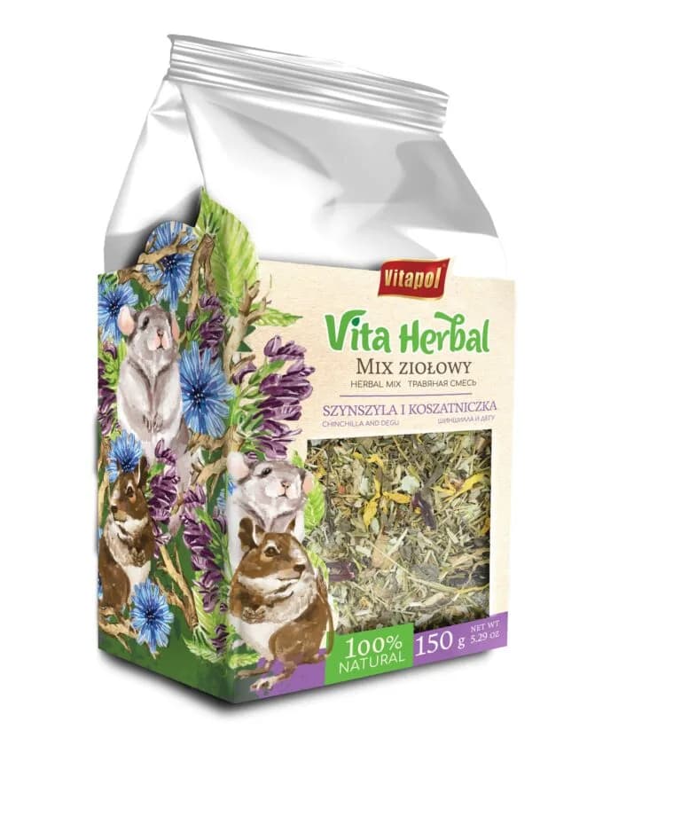 Vitapol Vita Herbal dla szynszyli i kosztaniczki mix ziołowy 150 g