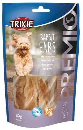 Trixie, Przysmak dla psa Premio Rabbit Ears, królik, 80 g