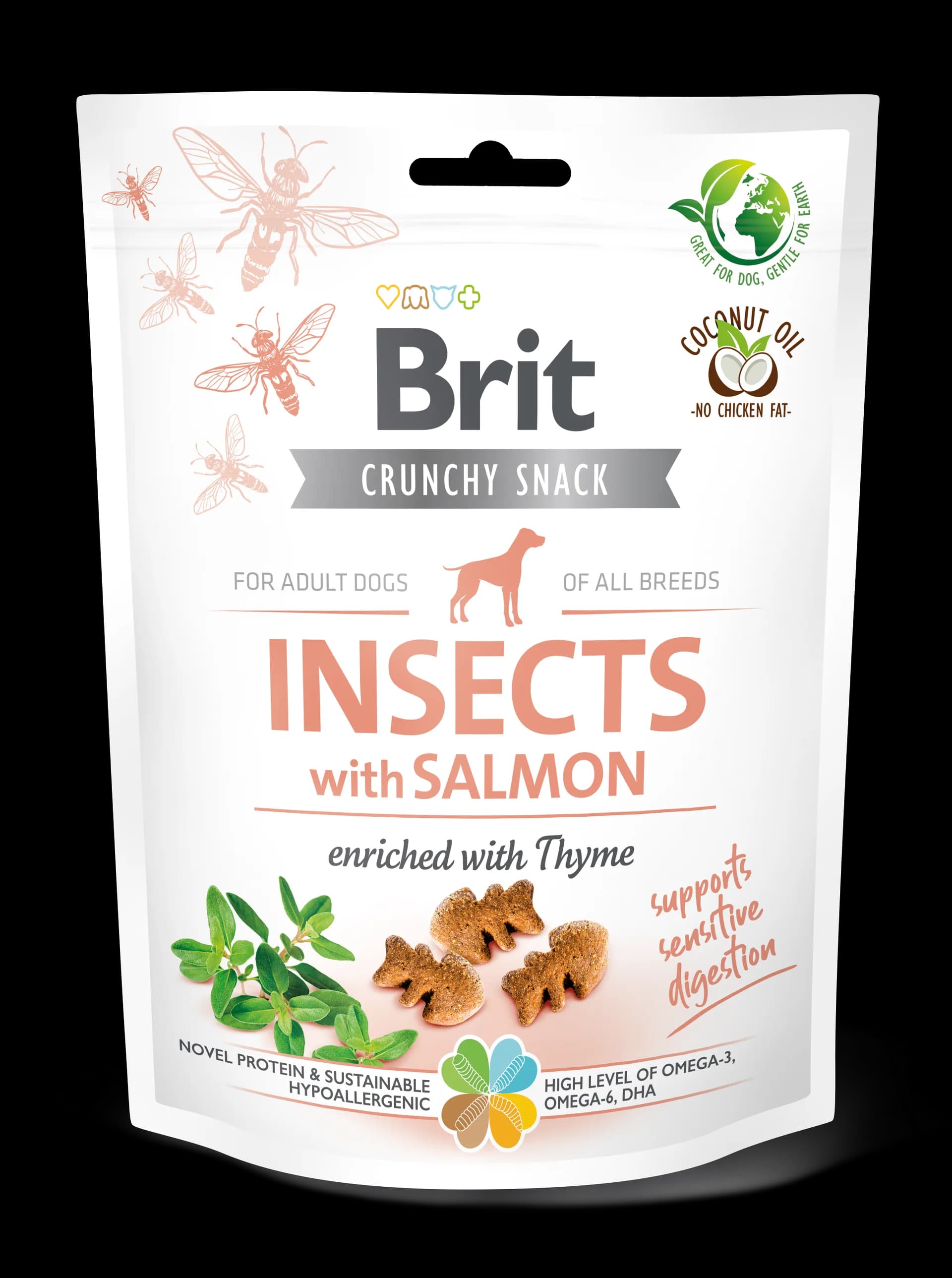 BRIT CARE DOG CRUNCHY CRACKER INSECT & SALMON Przysmak dla Psa 200 g