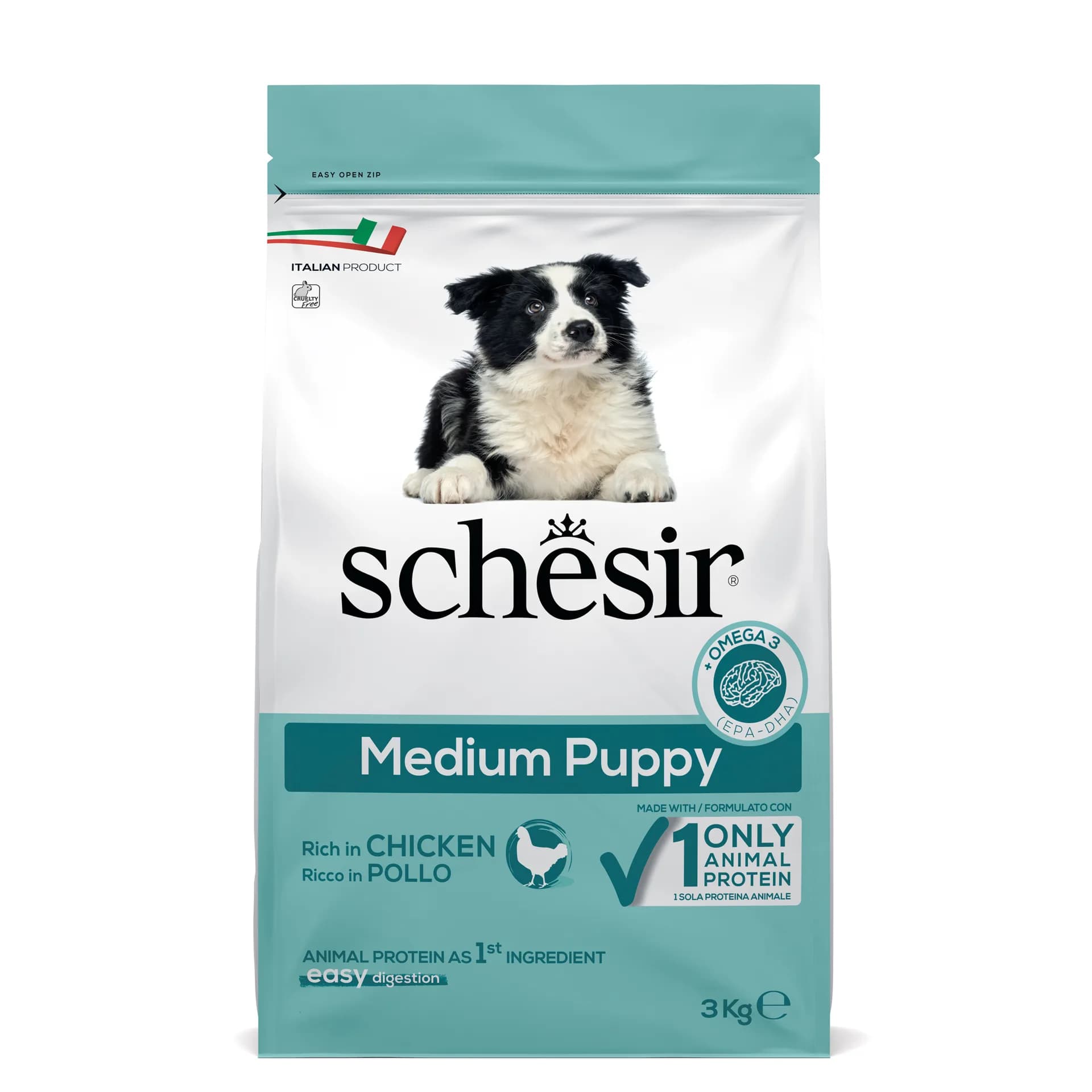 Schesir Original Medium Puppy Rich In Chicken karma sucha z kurczakiem dla szczeniąt średnich ras