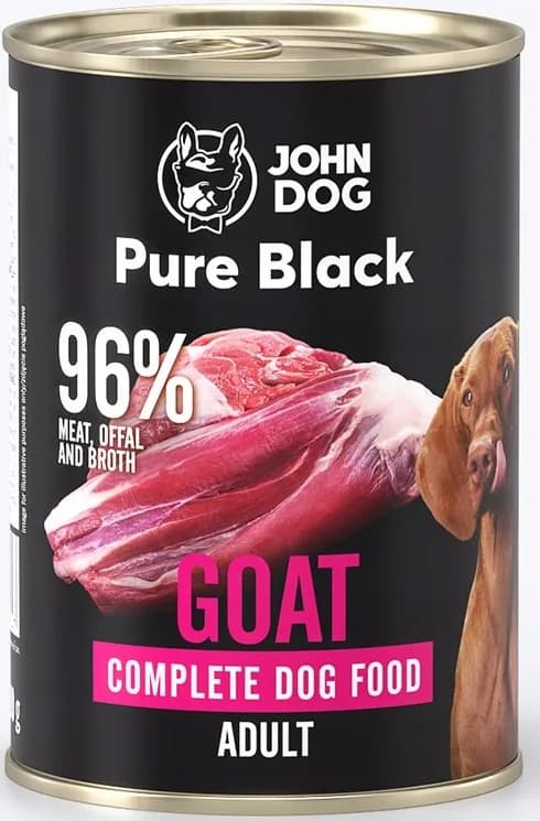 John Dog Pure Black karma mokra dla dorosłych psów z koziną